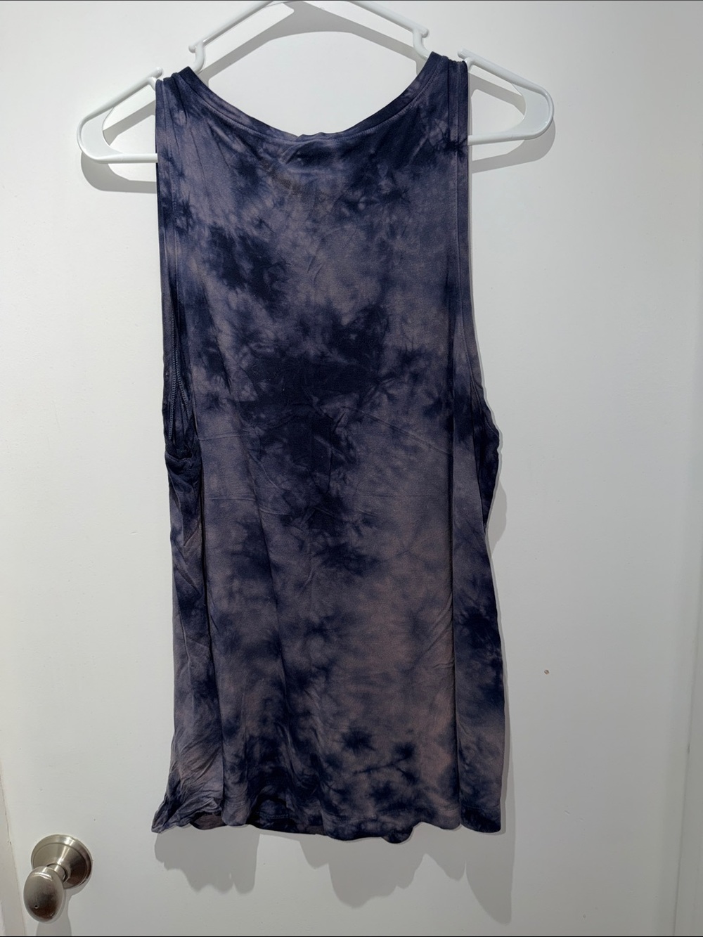 American Eagle Outfitters Tie-Dye Scoop Tank Top - Navy & Blush - Picture 3 of 3